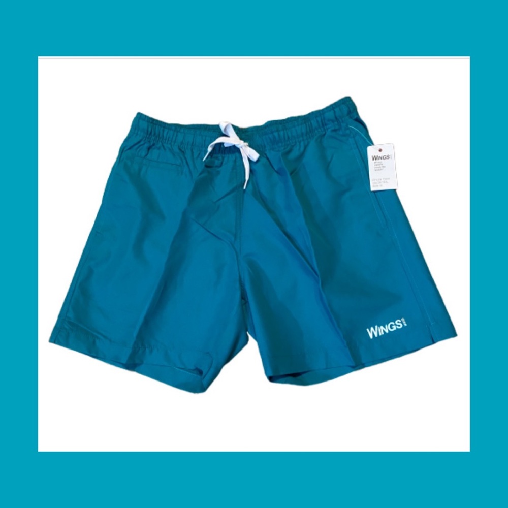 Wing’s Teal Men’s Swim Trunks